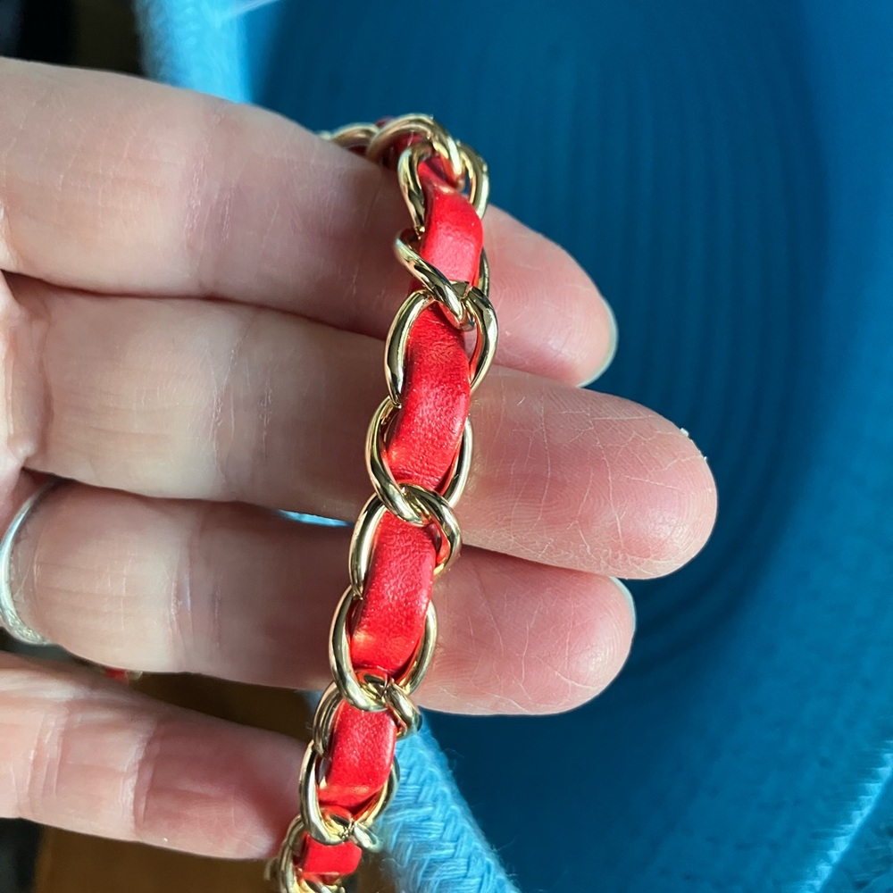 NWOT Red & YG Strap